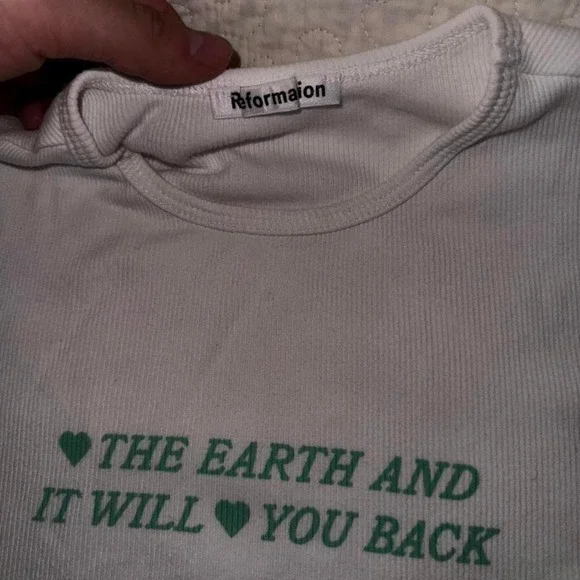 NWOT Reformation Muse Tee in Earth XS - Picture 2 of 3